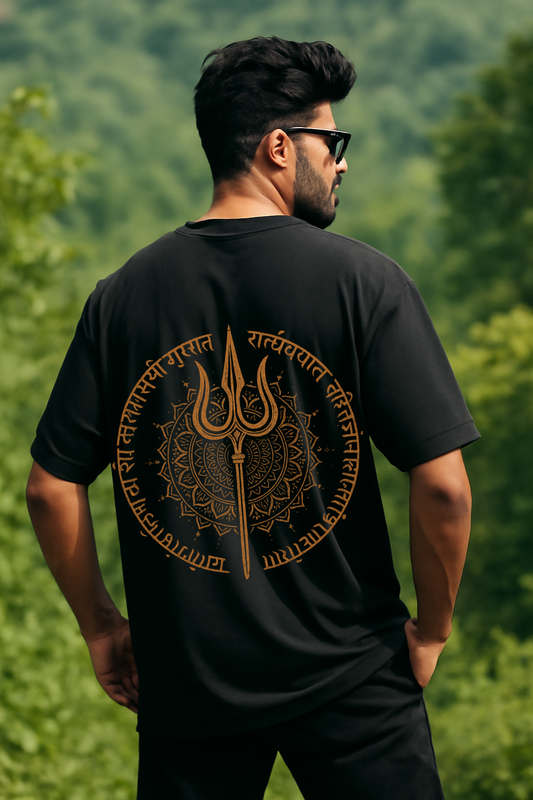 Oversized unisex black streetwear tshirt India