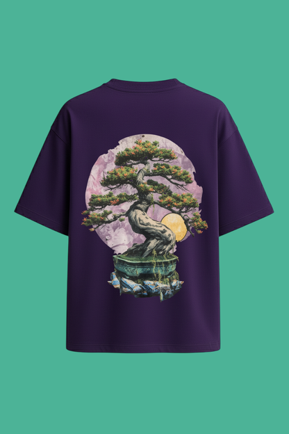 Oversized unisex purple streetwear tshirt India