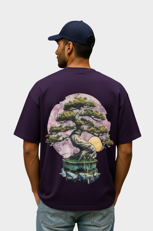 Japanese Bonsai Oversized 100% Cotton 240 GSM T-Shirt