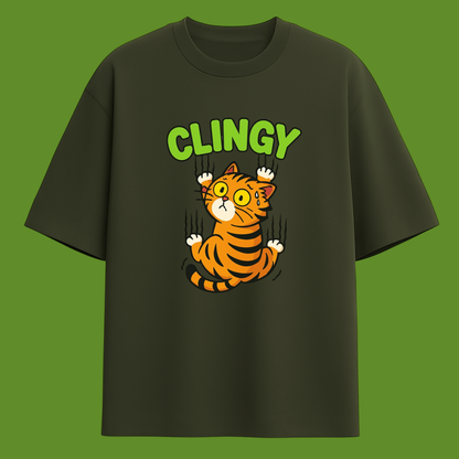 Oversized unisex olive green streetwear tshirt India