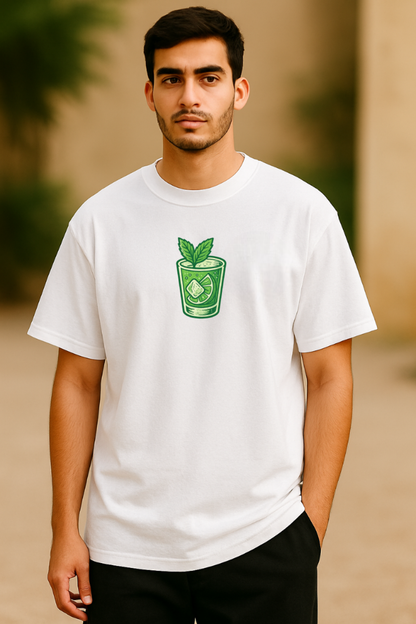 Oversized unisex white streetwear tshirt India
