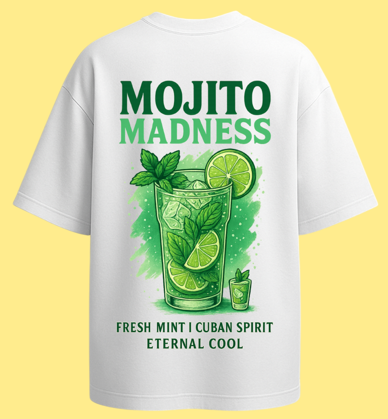 Mojito Madness Oversized 100% Cotton 240 GSM T-Shirt – KLEEVES
