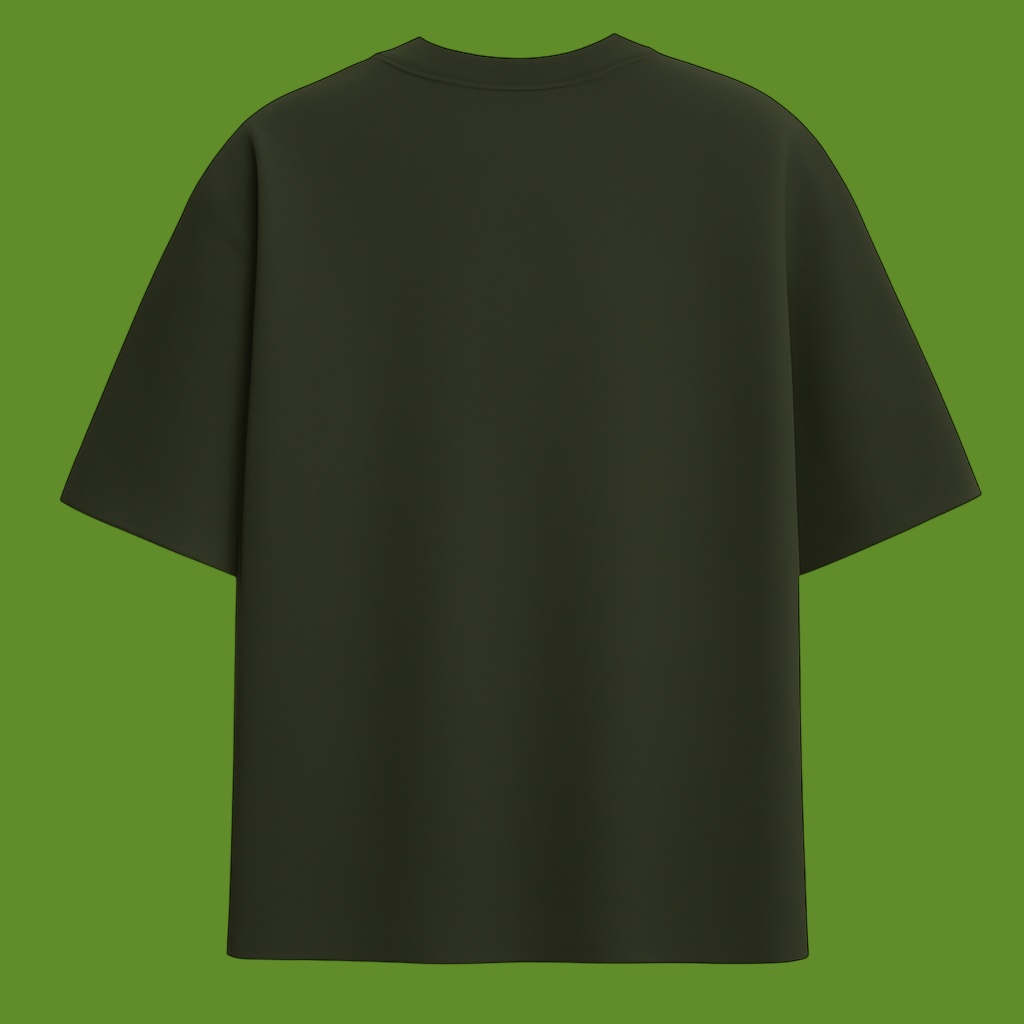 Oversized unisex olive green streetwear tshirt India
