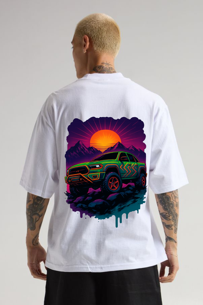 Oversized unisex white streetwear tshirt India