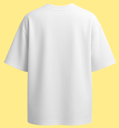 Oversized unisex white streetwear tshirt India
