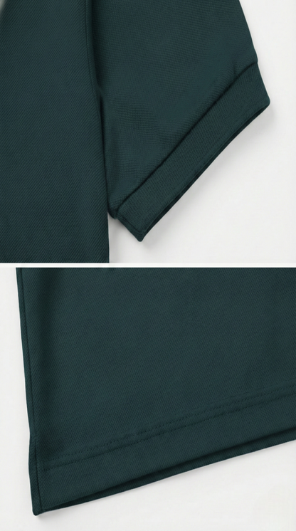 Men's Petrol Blue 100% Cotton Polo T-shirt