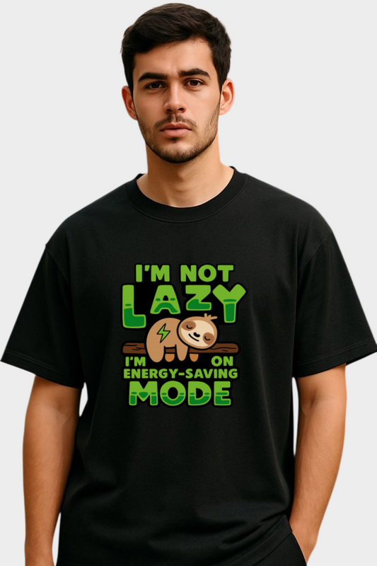 Lazy Sloth Oversized 100% Cotton 240 GSM T-Shirt