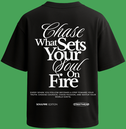 Oversized unisex black streetwear tshirt India