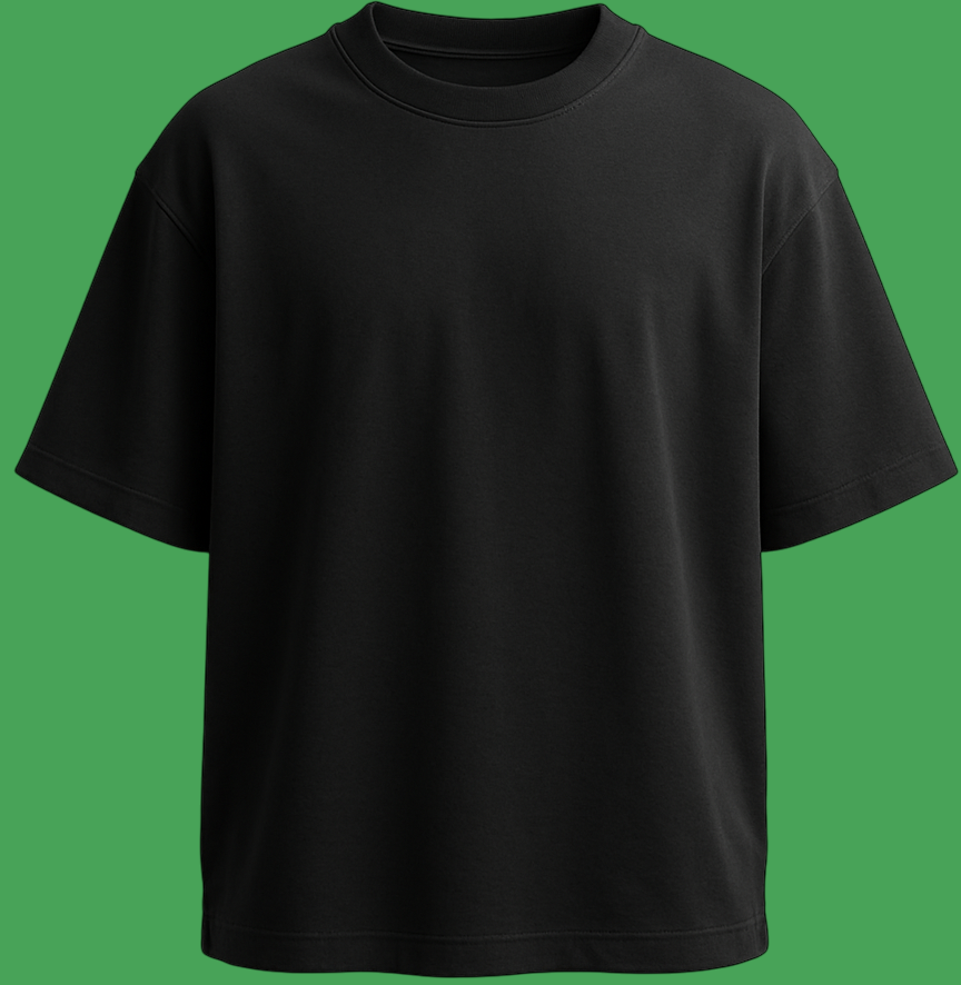 Oversized unisex black streetwear tshirt India