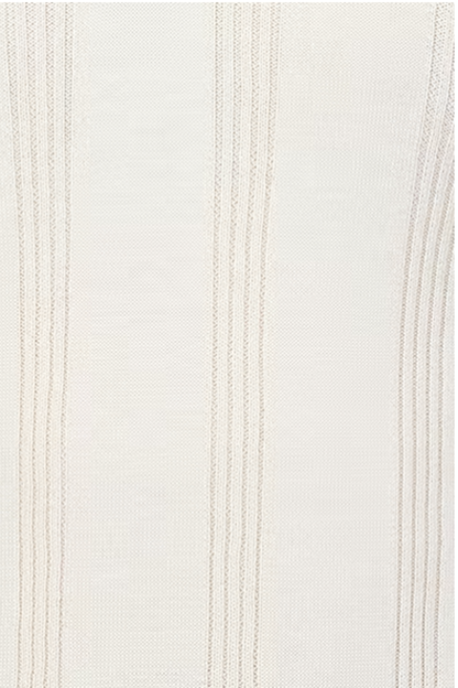 Ivory Line Zip Beige Polo T-Shirt- 100% Cotton