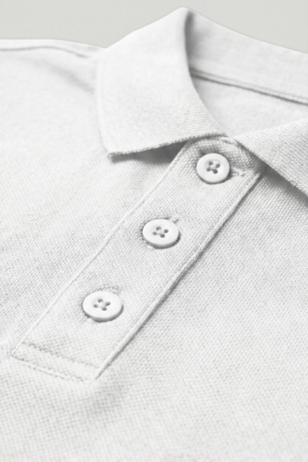 Men's White 100% Cotton Polo T-shirt