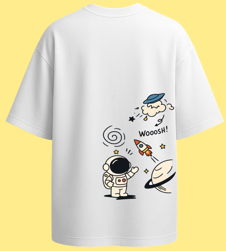 Oversized unisex white streetwear tshirt India