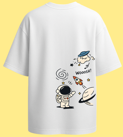 Oversized unisex white streetwear tshirt India