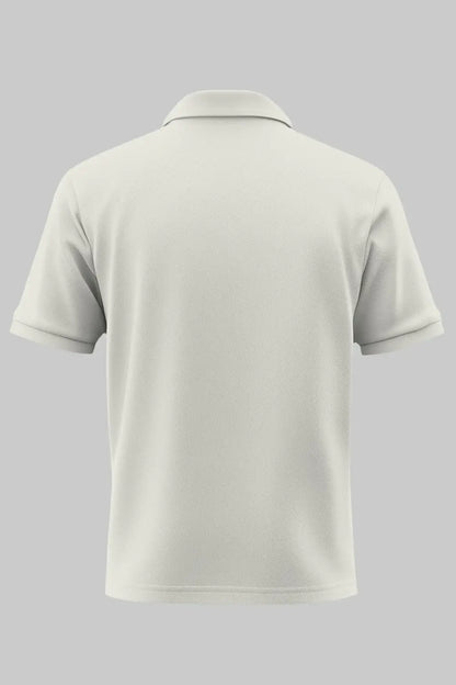 Men's White 100% Cotton 220 GSM Polo Tshirt